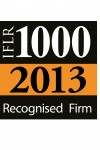 IFLR 1000 Recognised Firm 2013