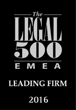 Nagroda The Legal 500 Europe, Middle East & Africa 2016