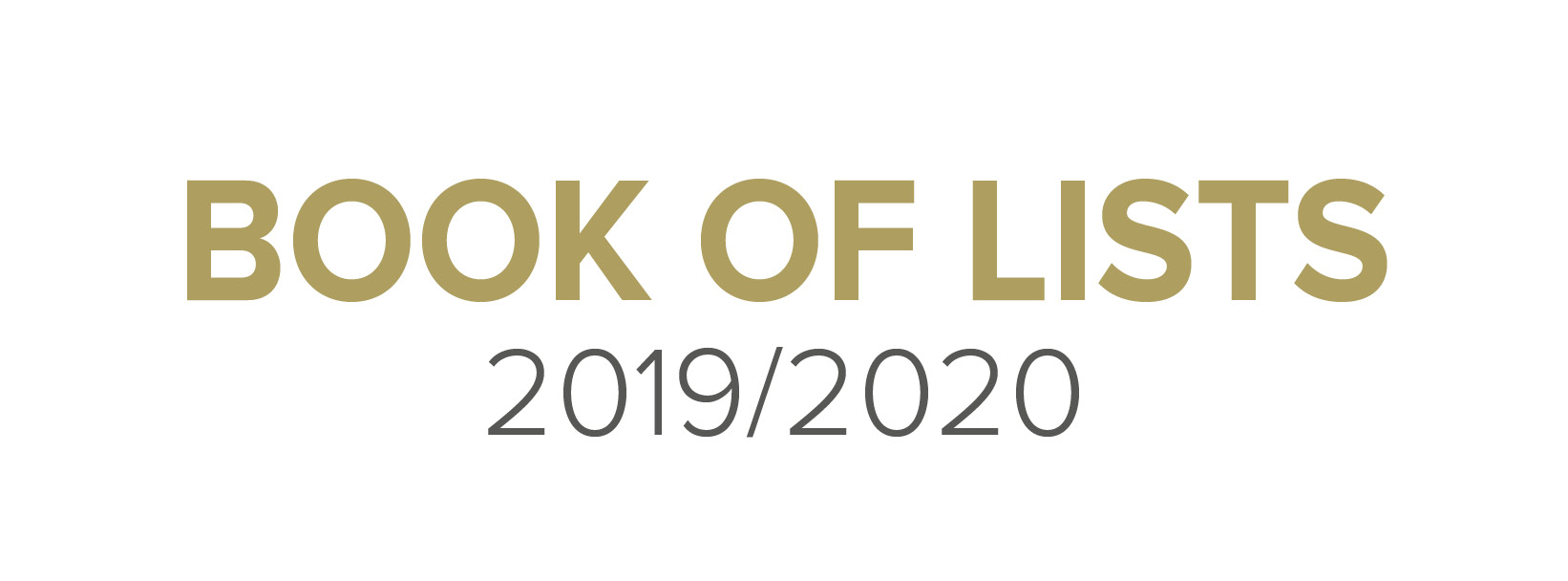 Book of Lists 2019/2020