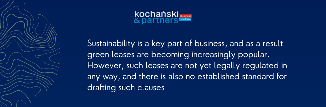 Green leases in the context of the real estate market and ESG